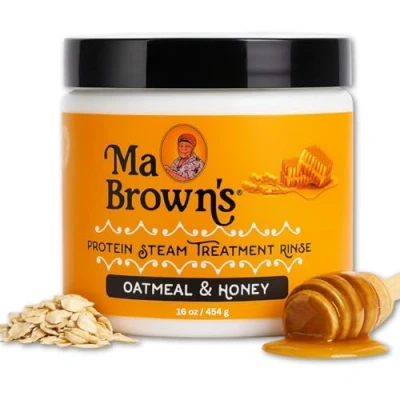 Image of Ma Browns Nourishing Oatmeal &amp; Honey Protein Steam Treatment Rinse 16 Oz