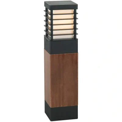 Image of Halmstad Outdoor Medium Wooden Bollard, E27