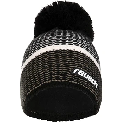 Image of Reusch Adult Noah Beanie Warm, Windproof Hat, 7785 Black/Brindle, Standard Size