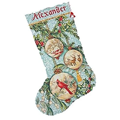 Image of Dimensions Stocking, Fabric, Enchanted Ornament, 16 x 13 0.5