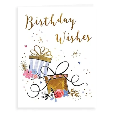 Image of Koko Designs Luxury Beautiful Contemporary Birthday Wishes Card 8 x 6 inches