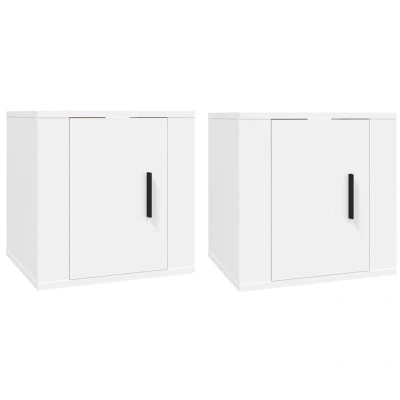 Image of vidaXL Wall Mounted TV Cabinets 2 pcs White 40x34.5x40 cm