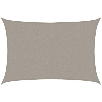 Image of vidaXL Sunshade Sail 160 g/m² Rectangular Light Grey 2.5x4 m HDPE