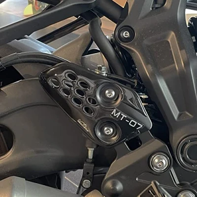 Image of Resin Bike Motorcycle 3D Stickers Compatible with Yamaha MT 07 2022. Heel Sill Protection from Bumps and Scratches. Pair of Gadget Moto