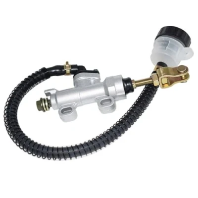 Image of Rear Brake Master Cylinder Foot Hydraulic Pump Reservoir for Motorcycle Dirt Bike ATV(White)