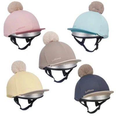 Image of LeMieux Pom Hat Silk Detachable (Lagoon/Aqua)
