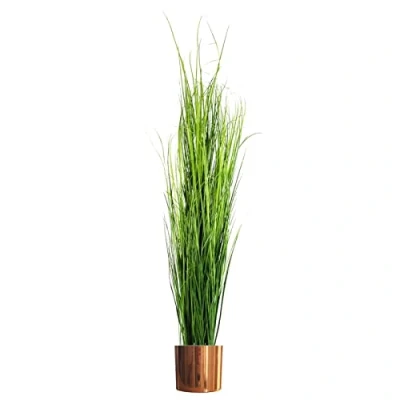 Image of Leaf Design UK Realistic Artificial Grass Plant with Pot