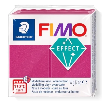 Image of STAEDTLER 8010 21 FIMO Effect Oven Hardening Polymer Modelling Clay Metallic Bordeaux (1 x 57g Block)