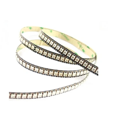 Image of 3.2FT 144 LEDs/Pixels/m 1m WS2812B Black PCB Individual Addressable Full Color led Pixel Strip Dream Non Waterproof