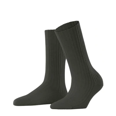 Image of FALKE Women&#039;s Cosy Wool Boot W So Viscose Cashmere Plain 1 Pair Socks, Green Military 7826, 2.5 5