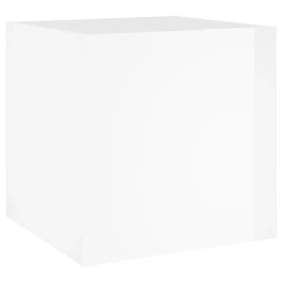 Image of vidaXL Planter Box, Square Shape, High Gloss White, 40x40x40 cm, Durable Engineered Wood, Suitable for Indoor Use, Easy Assembly