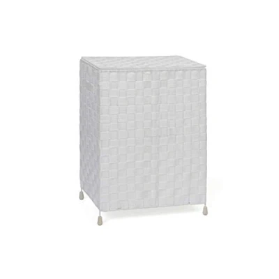 Image of Laundry Basket Hamper Washing Bin with Lid &amp; Insert Handle for Easy Carrying Convenient Storage Organizer Box Clothes, Toys White by Arpan (White)