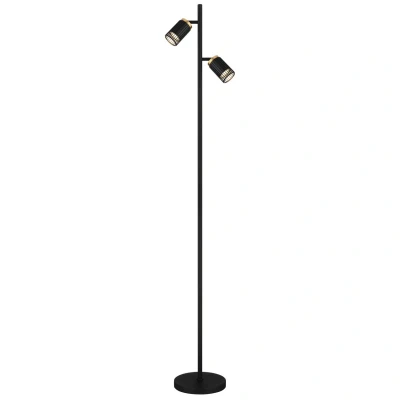 Image of Korben Multi Arm Floor Lamp Matt Black 2x GU10