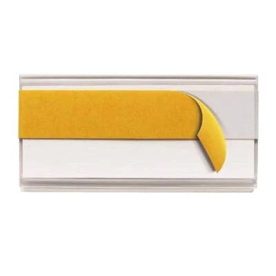 Image of Narrow Self Adhesive Shelf Label Holders for Schools and Libraries 15mm high x 70mm Wide, Labels, Large Labels Storage Boxes Pack of 50