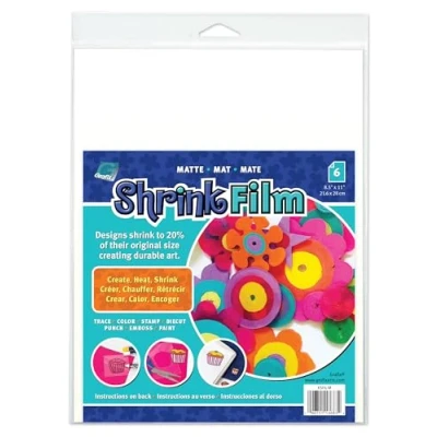 Image of Grafix Plastic Shrink Film 8.5 inch x 11 6/Pkg Matte