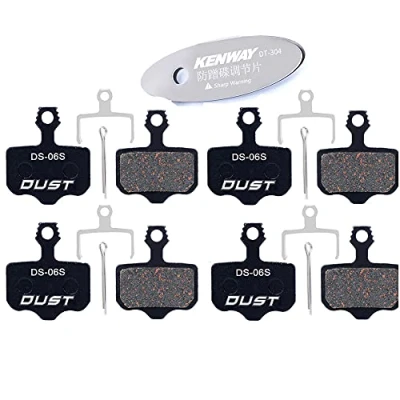 Image of CYCEARTH 4 Pairs Bicycle Bike Disc Brake Pads for SRAM Avid Elixir E1 E3 E5 E7 E9 CR XO XX DB1 DB3 DB5 NUTT oil brake(Semi Metallic/Sintered Metal) (Semi Metallic)