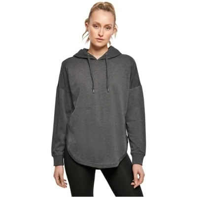Image of Build Your Brand Women&#039;s Oversized Hoodie Sweatshirt with Hood for Women Sizes XS XL, womens, Hooded Sweatshirt, BY037, Charcoal (heather), XL