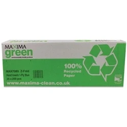 Image of Maxima Blue 1 Ply Z Fold Hand Towel 250 Sheets (12 Pack) KMMAX7085