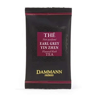 Image of DAMMANN FRERES Earl Grey Yin Zhen Black tea 120 wrapped envelopped bags in a bulk box