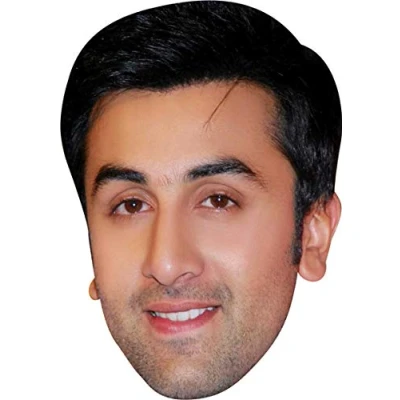 Image of FoxyPrinting Ranbir Kapoor Bollywood Celebrity Cardboard Party Face Mask Fancy Dress