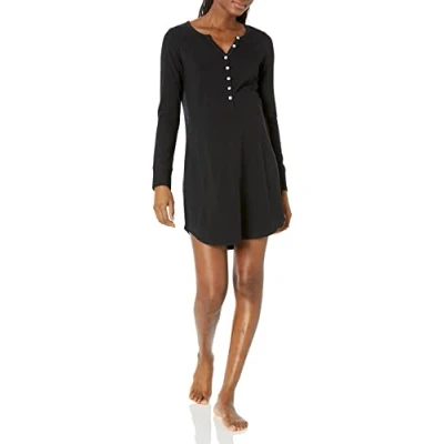 Image of Amazon Essentials Women&#039;s Maternity Nursing Nightdress, Black, XXL