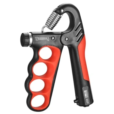 Image of Grip Strengthener,5 100 Kg Adjustable Hand Gripper Strengthener, Forearm Strengthener Workout Kit, Finger for Exerciser Grippers Training (red)