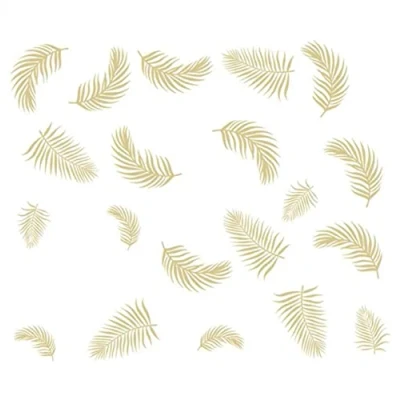 Image of Gold Palm Leaf Tropical Wall Decals Living Room Home Decor Vinyl Stickers Decoration Removable Mural Art Posters