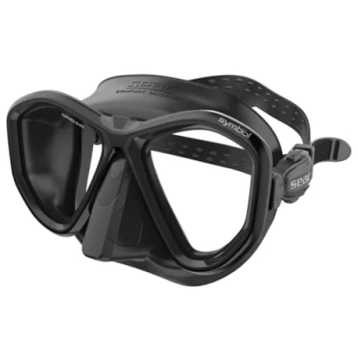 Image of SEAC Symbol, Made in Italy diving mask with two lenses and 3D buckle