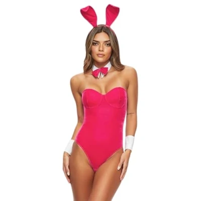 Image of Ann Summers Tuxedo Bunny SET Body, Women&#039;s, Size: Large, Pink