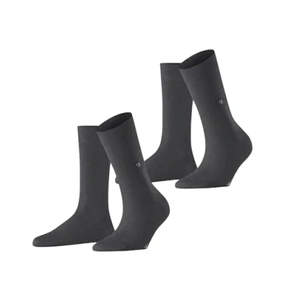 Image of Burlington Women&#039;s Everyday Multipack W So Cotton Plain 2 Pairs Socks, Grey Anthracite Melange 3081, 3.5 7