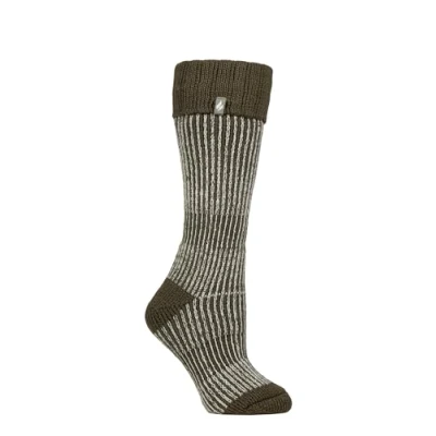 Image of Women&#039;s 1 Pair SOCKSHOP Heat Holders 2.3 TOG Thermal Boot Socks Olive 4 8 Ladies