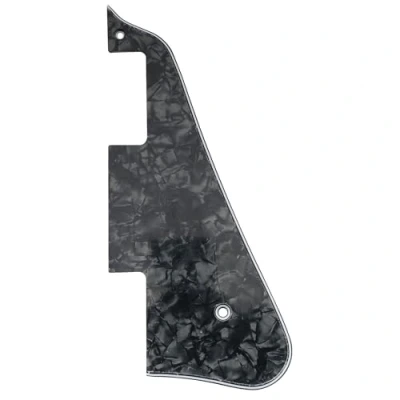 Image of Musiclily LP Guitar Pickguard for China Made Epiphone Les Paul Standard Modern Style Electric Guitar, 4Ply Black Pearl