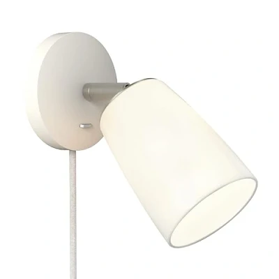 Image of Carlton Wall Plug In Matt White Light Astro