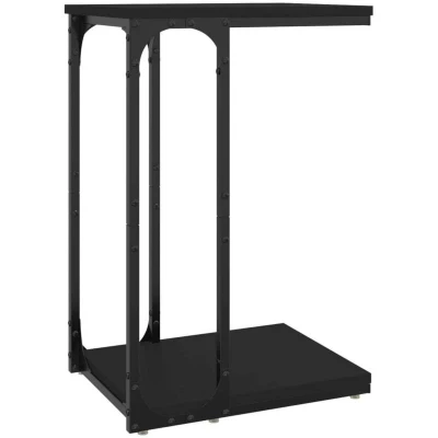 Image of vidaXL Side Table Black 40x30x60 cm Engineered Wood