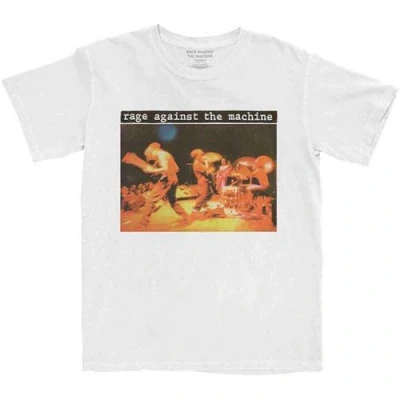 Image of Rock Off officially licensed products Rage Against The Machine Anger is A Gift T Shirt S White