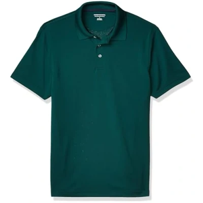 Image of Amazon Essentials Men&#039;s Slim Fit Quick Dry Golf Polo Shirt, Forest Green, L