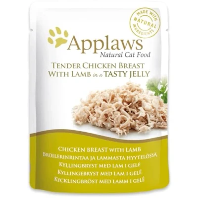 Image of Applaws Wet Food for Cats Cat Jelly Pouch Chicken and Lamb 70 g