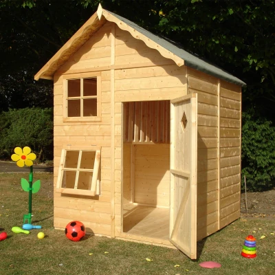 Image of 5&#039;3 x 5&#039;6 Shire Croft Childrens/ Kids Wooden Garden Playhouse