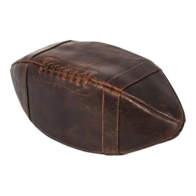 Image of Mad Monkey American Football Toiletry Bag Genuine Leather Design, Brown, 27,5 cm, Design