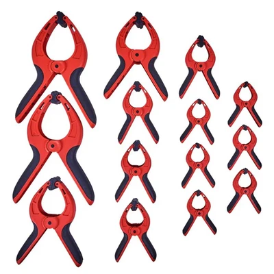 Image of Amtech S2956 Spring Clamp Set, 14 Piece Heavy Duty Clamps in Mixed Sizes