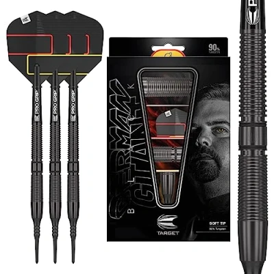 Image of TARGET Darts Gabriel Clemens Black Edition 19G 90% Tungsten Soft Tip Set