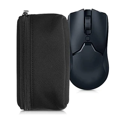 Image of kwmobile Neoprene Case Compatible with Universal Gaming Mouse for Soft Pouch Carry Bag Black