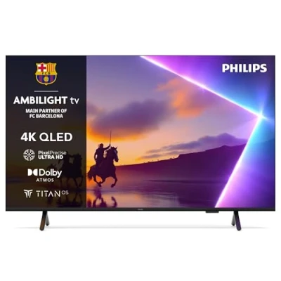 Image of PHILIPS Ambilight 55PUS8500 4K QLED Smart TV 55 Inch Display with Pixel Precise, Ultra HD, Titan OS Platform and Dolby Atmos Sound, Works Alexa Google Voice Assistant