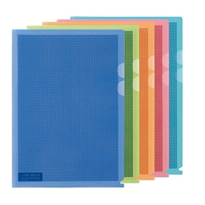 Image of PLUS Japan, Peek Proof Security Folder &quot;Camouflage&quot; A4 Assorted Colours, 5 Pieces Pack, FL 127CH 5PE
