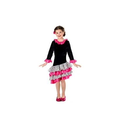 Image of Fun Shack Flamenco Dress Girls, Costume Kids, Kids Spanish Dress, Dresses for Girls Small
