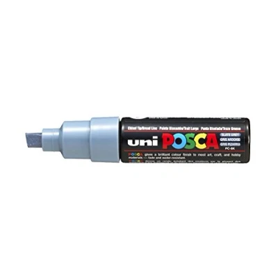 Image of Uni Ball Posca Broad Chisel Tip Marker Grey