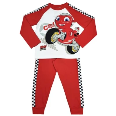 Image of Boys Ricky Zoom Pyjamas Bike Motorbike Buddies (Ricky Red, 4 5 Years)