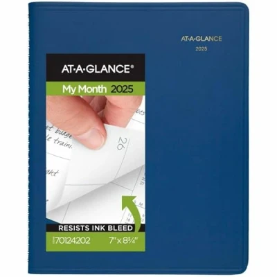 Image of AT A GLANCE 2023 Monthly Planner, 7&quot; x 8 3/4&quot;, Medium, Fashion Color, Blue (7012420)