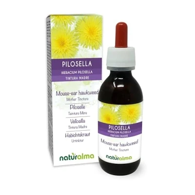 Image of Mouse Ear Hawkweed (Hieracium pilosella) herb Alcohol Free Mother Tincture Naturalma Liquid Extract Drops 120 ml Food Supplement Vegan