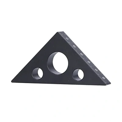 Image of Triangle Ruler 45 Degree Aluminum Alloy Metrico Woodworking Gauging Tool for Measurement